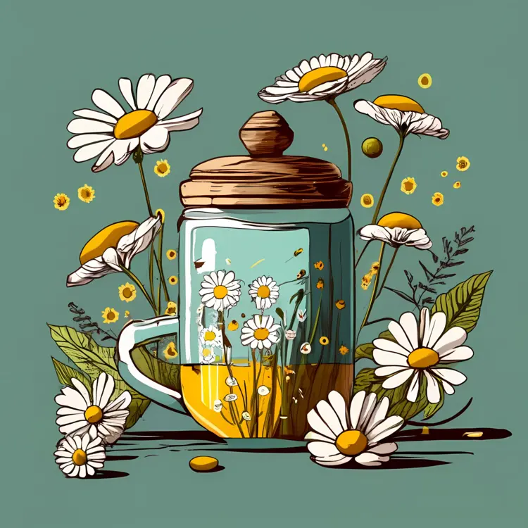Chamomile Tea with Flowers