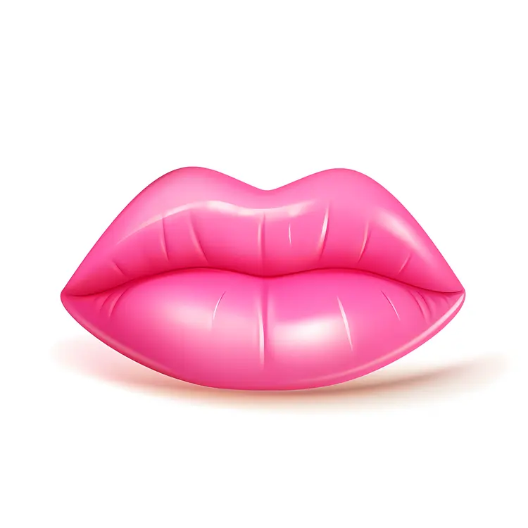 Glossy Pink Lips Illustration