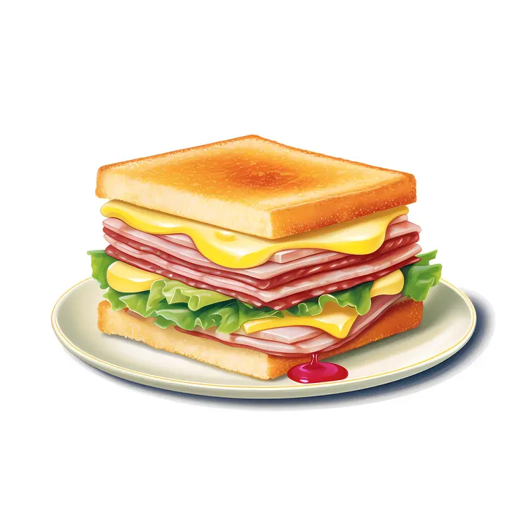 Delicious Sandwich with Layers of Ingredients