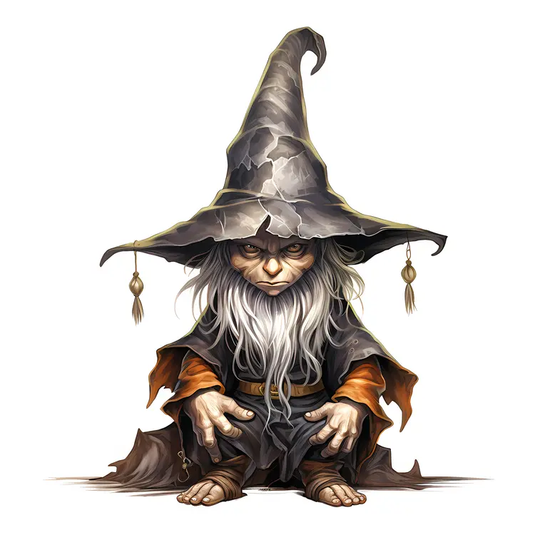 Old Gnome with Gray Hat