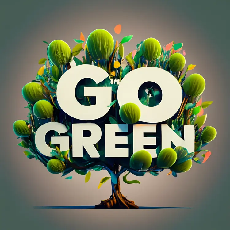 Go Green Tree with Round Leaves
