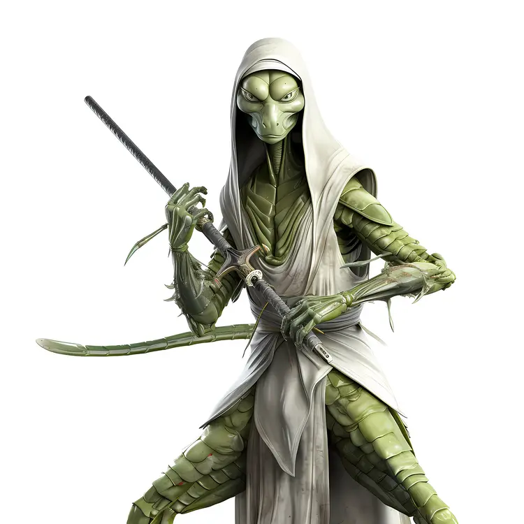 Praying Mantis with Sword and Hood