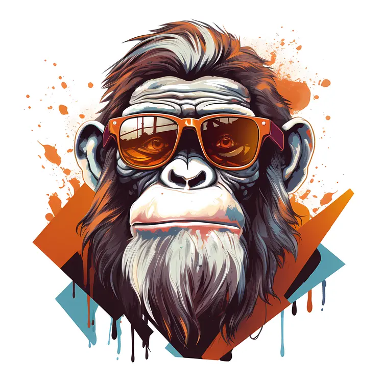 Bearded Monkey with Sunglasses