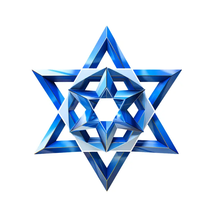 Geometric Blue Star Design