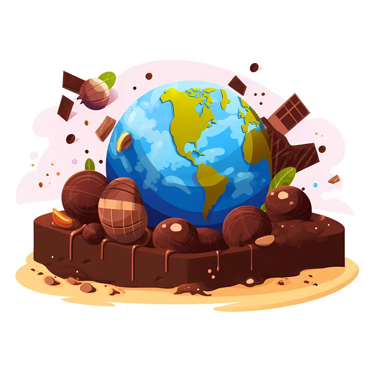 Earth Made of Chocolate with Truffles