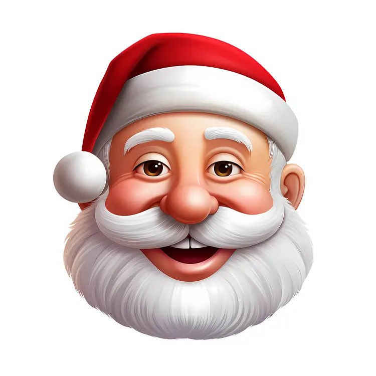 Happy Santa Claus Face
