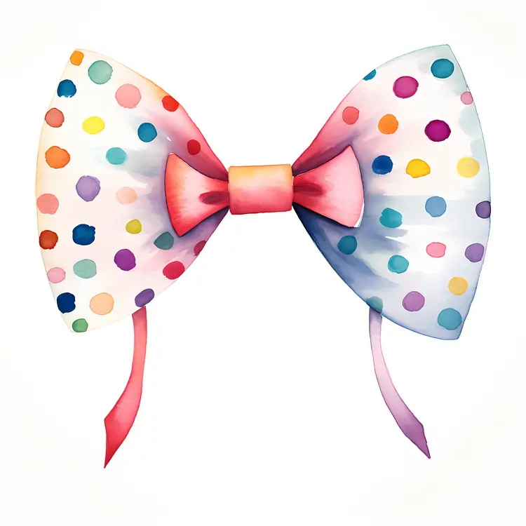 Colorful Polka Dot Bow