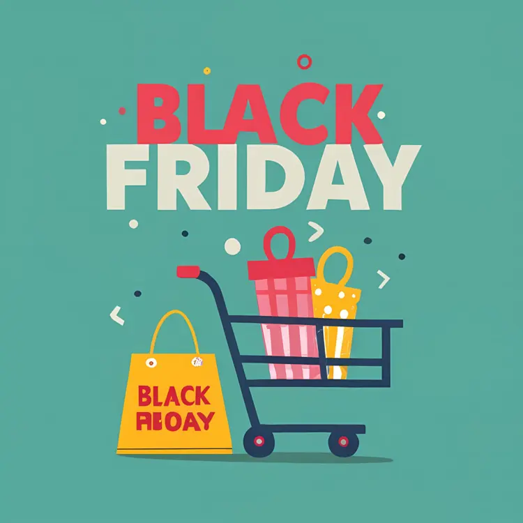 Beautiful cups for Black Friday concept