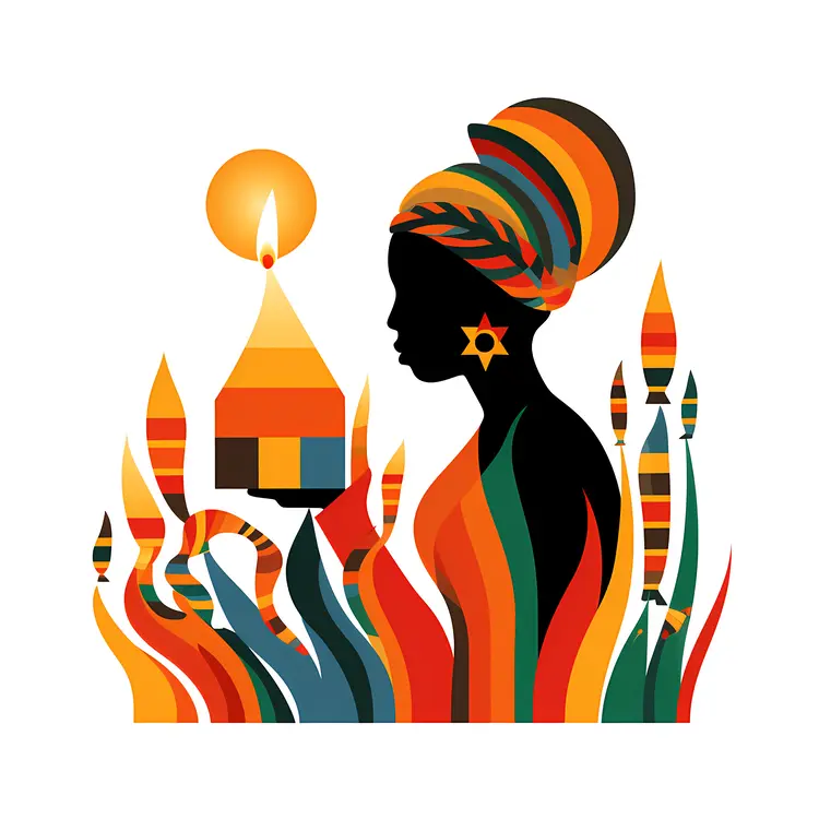 Artistic Woman Holding Candle