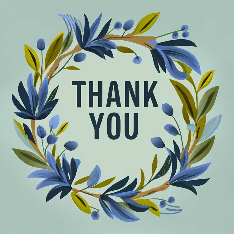 Thank You Floral Wreath