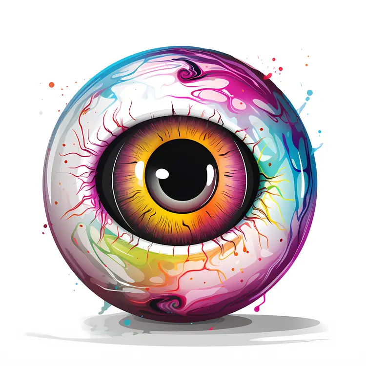 Colorful Dripping Eye Illustration