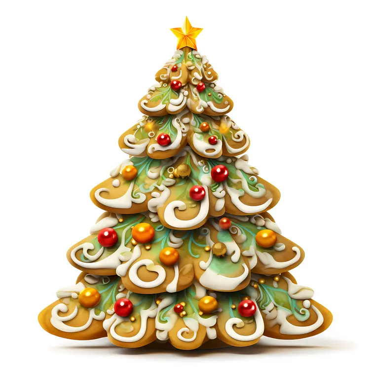 Iced Christmas Tree Cookie