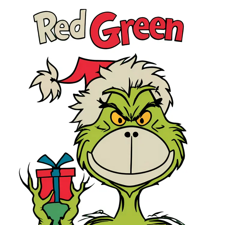 Grinch Holding a Gift