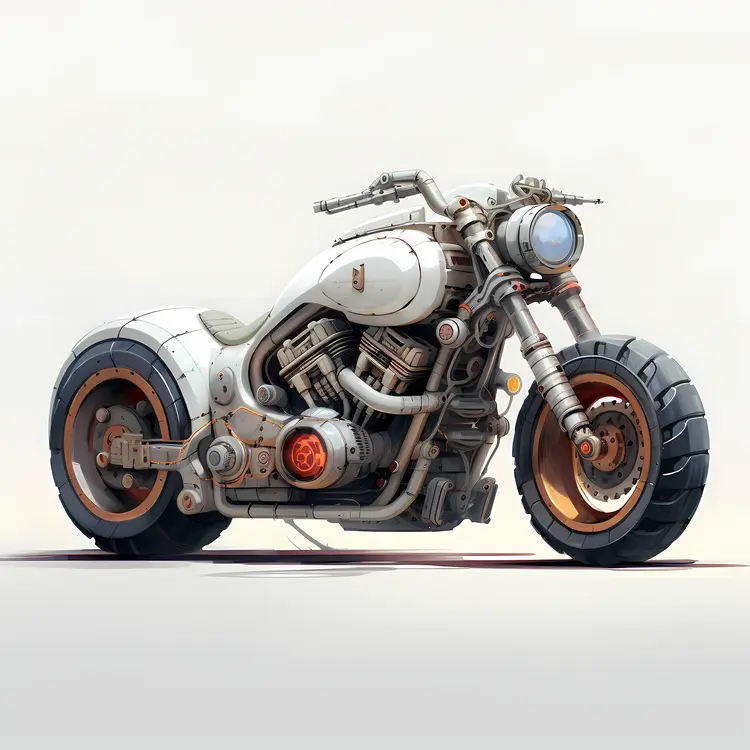 Modern Futuristic Motorcycle