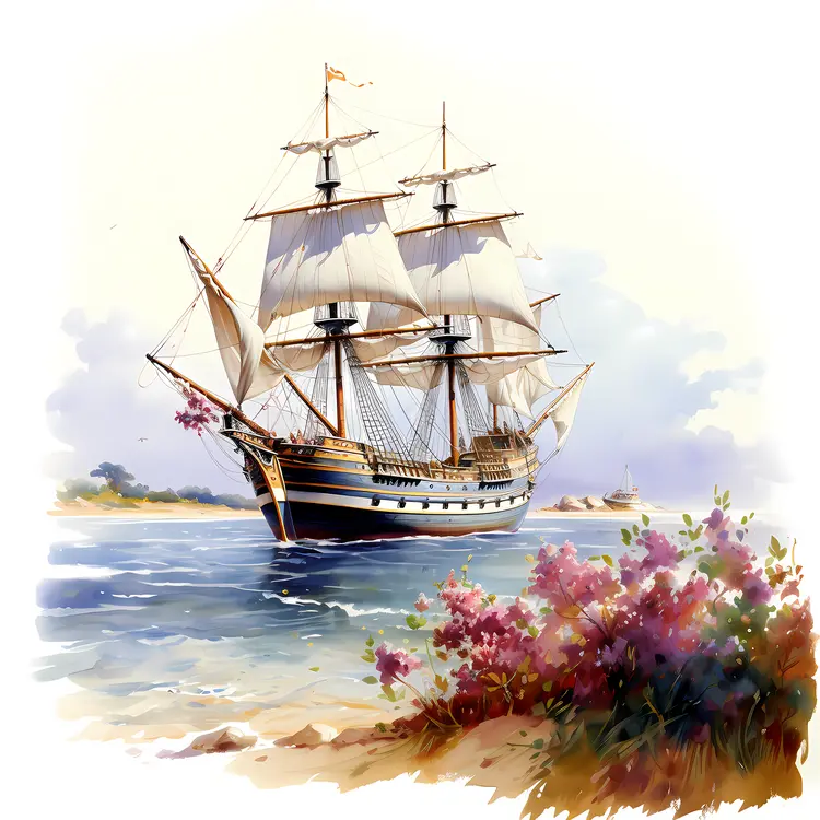 Sailing Ship on a Sunny Day