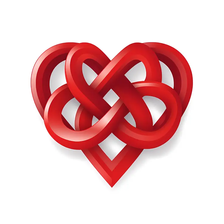 Red Woven Heart