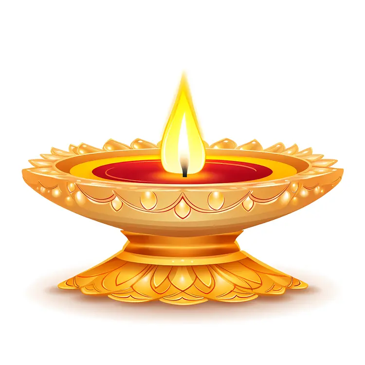 Decorative Oil Lamp with a Bright Flame