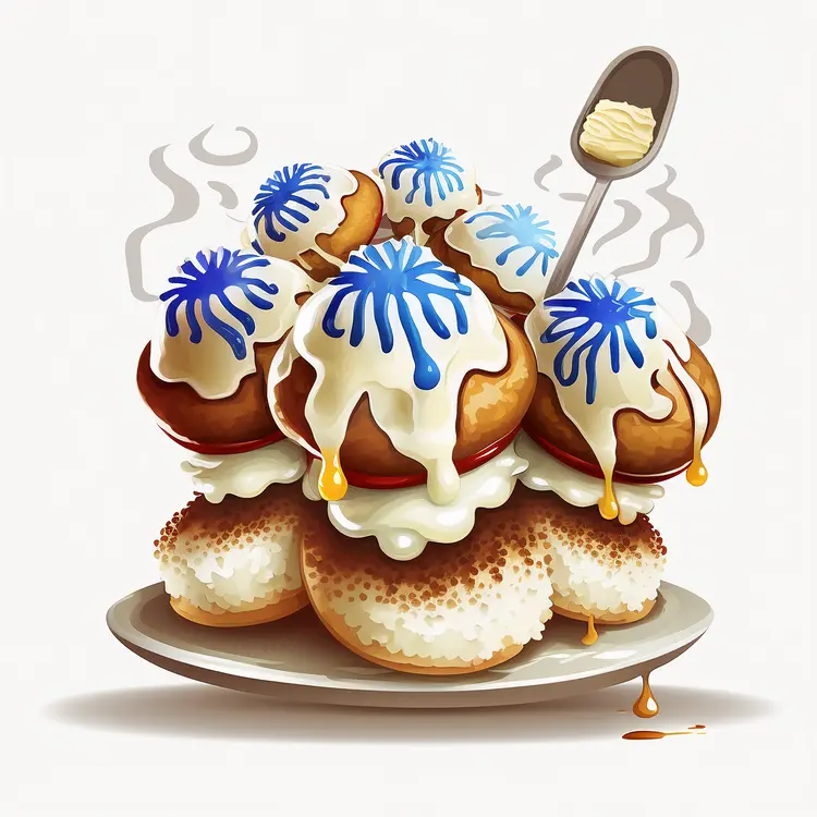 Delicious Cream Puffs with Icing