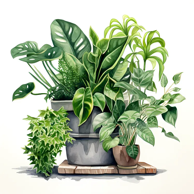 Vibrant Green Potted Plants