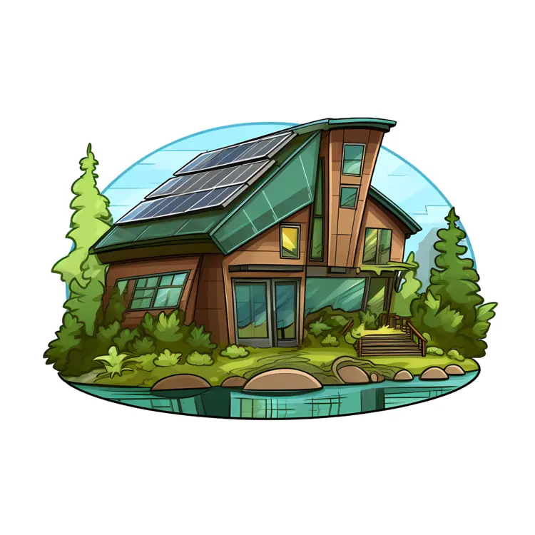 Modern Eco-friendly House with Solar Panels