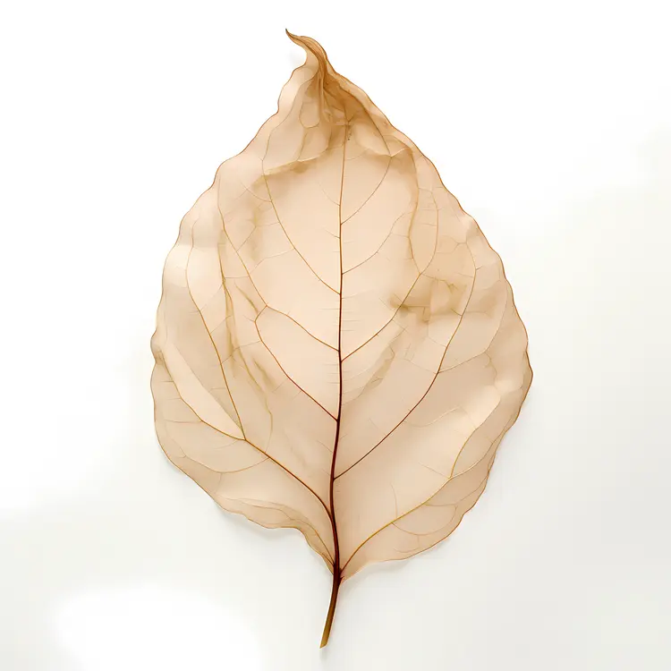 Delicate Transparent Leaf with Visible Veins