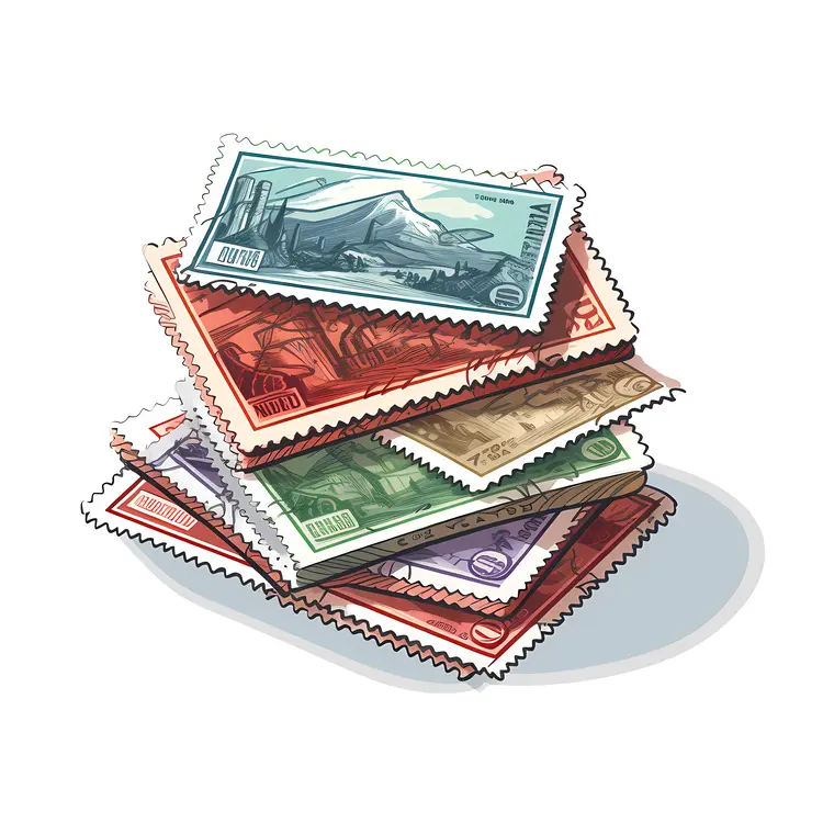 Assorted Vintage Postage Stamps