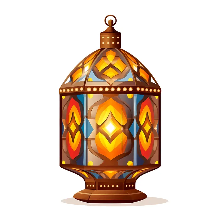 Colorful Stained Glass Lantern