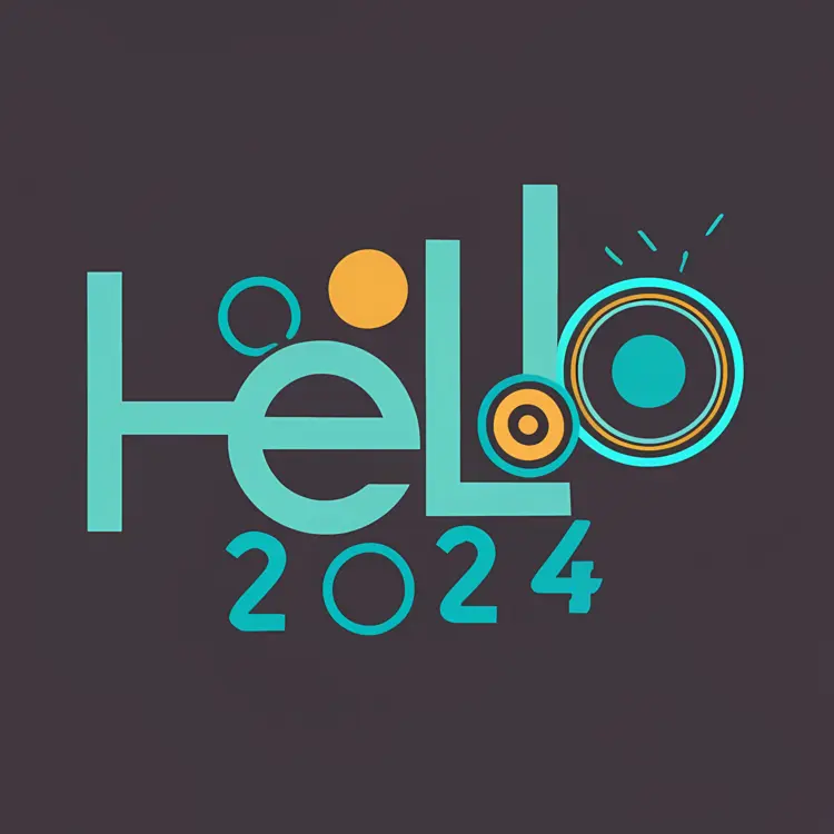 Hello 2024 Modern Greeting