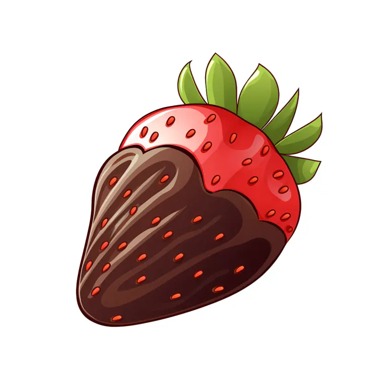 Chocolate Dipped Strawberry Illustration