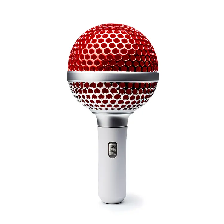 Red and White Festive Microphone