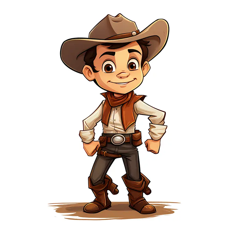 Cute Cartoon Cowboy Character
