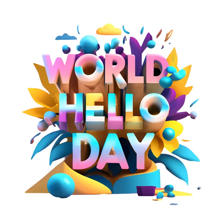 Colorful World Hello Day