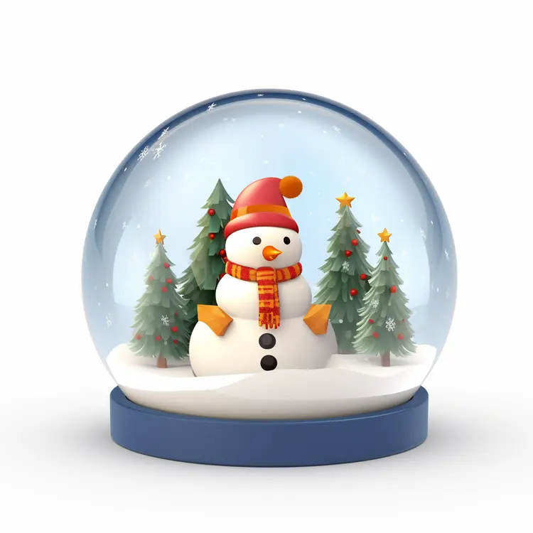Snowman in Snow Globe for Christmas Decoration