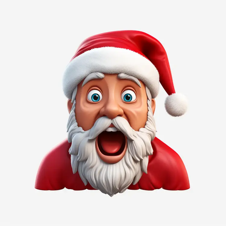 Surprised Santa Claus Cartoon