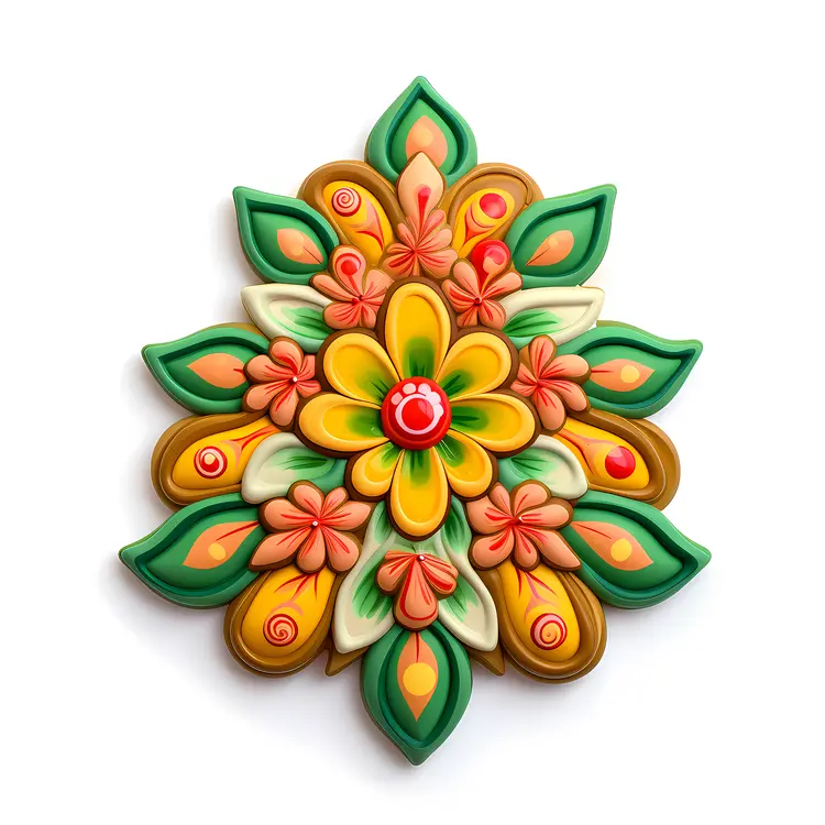Colorful Floral Decorative Cookie
