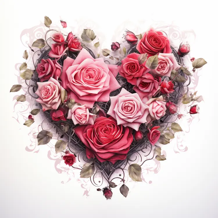 Heart of Roses for Valentine's Day