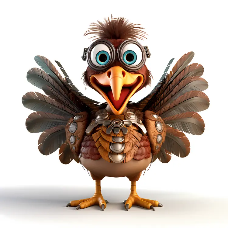 Steampunk Turkey with Goggles