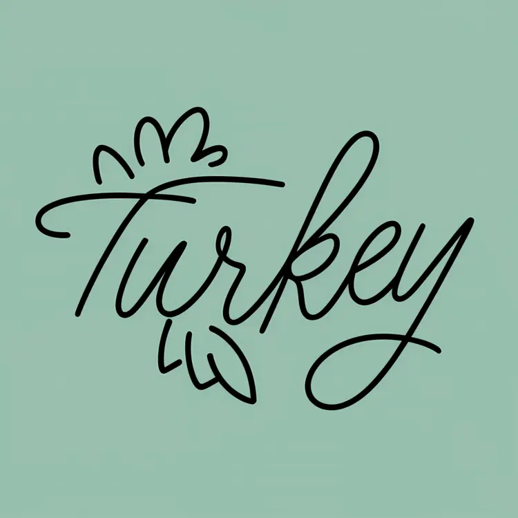 Handwritten Turkey Text