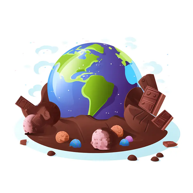 Earth Surrounded by Chocolate