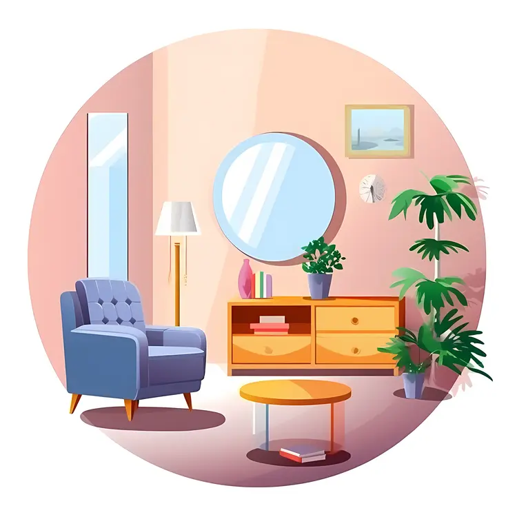Cozy Living Room with Modern Furniture and Decor