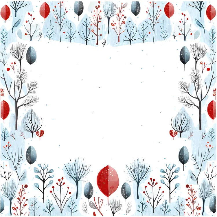 Winter trees with snow