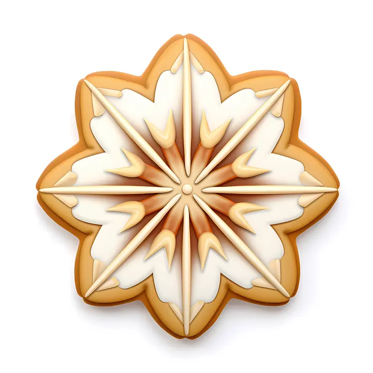 White and Gold Decorated Cookie