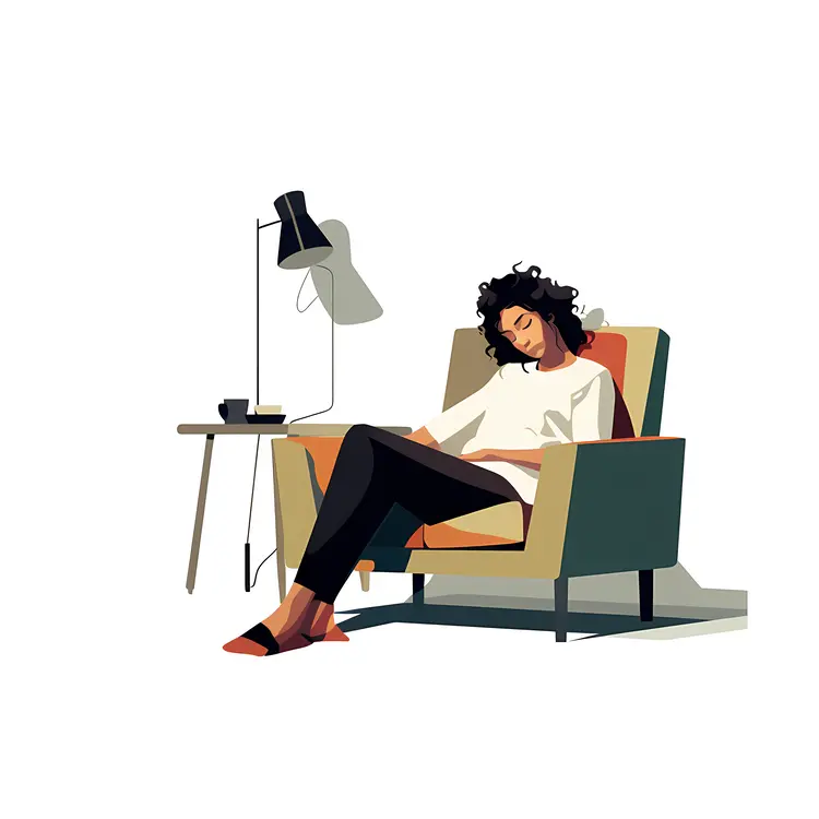 Woman Relaxing in an Armchair