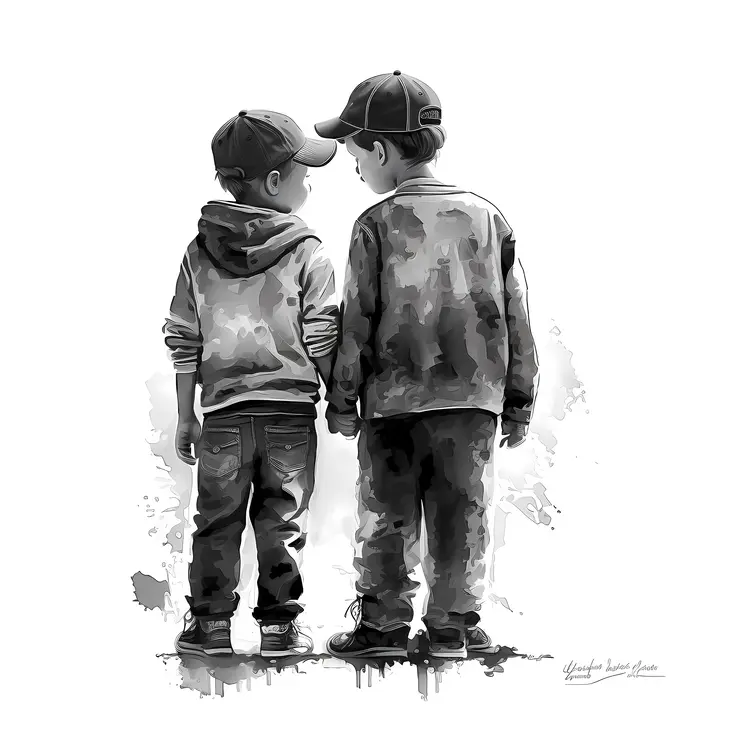 Two Boys Standing Together
