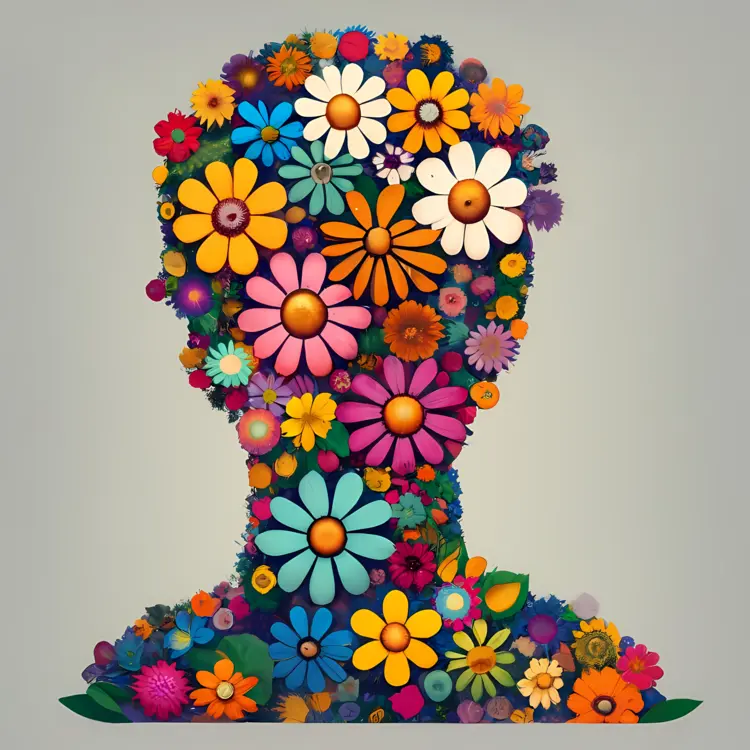 Floral Head Illustration