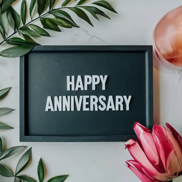 Elegant Happy Anniversary Sign