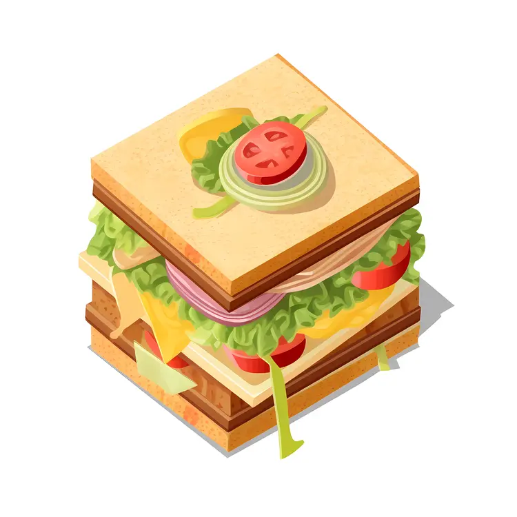 Delicious Sandwich with Fresh Ingredients