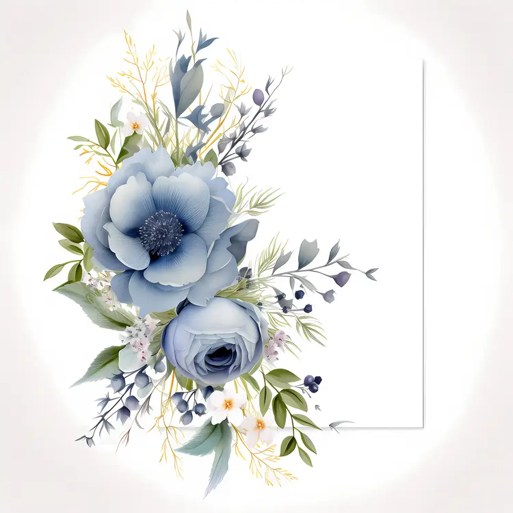 Blue and White Floral Arrangement