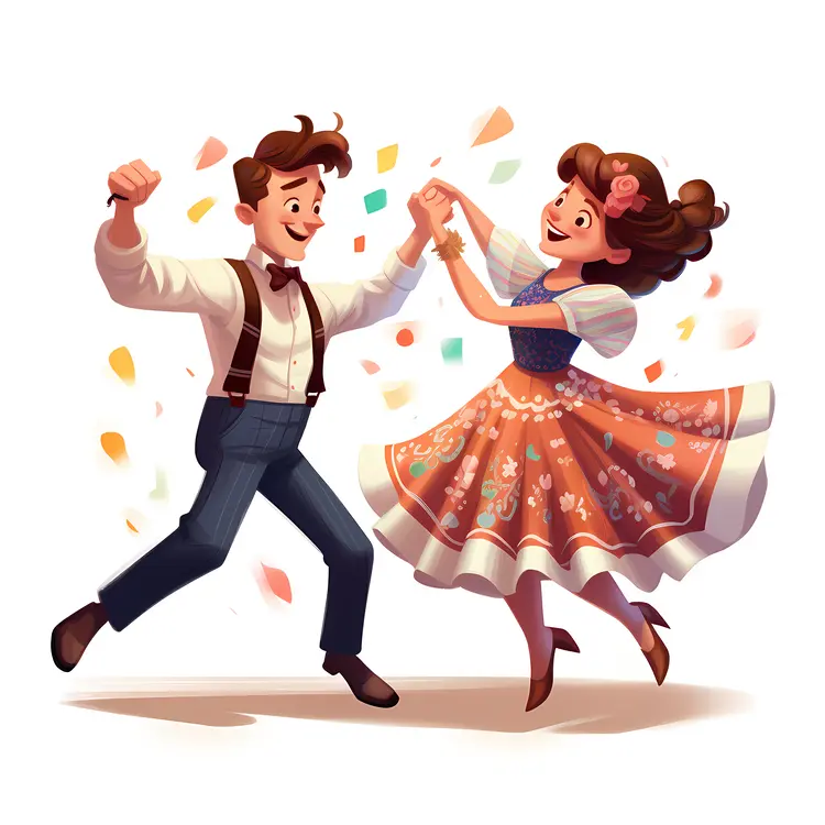Retro Couple Dancing