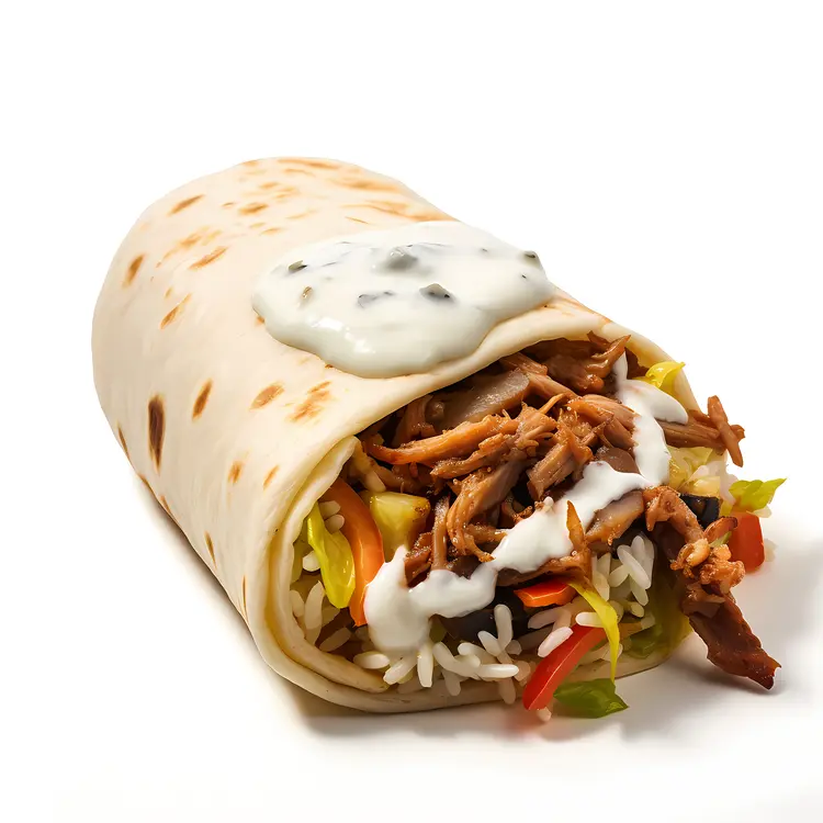 Burrito with Rice and Sour Cream